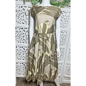 Vintage Kono New York Sakowitz Women’s Abstract Fit Flare Boho Secretary Dress